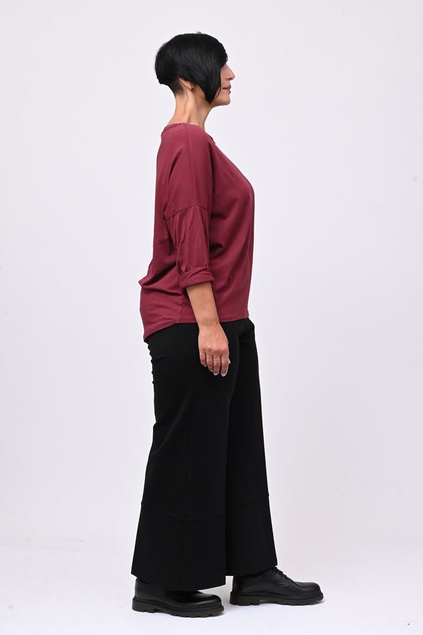 T-shirt cuore bulloni - Vino