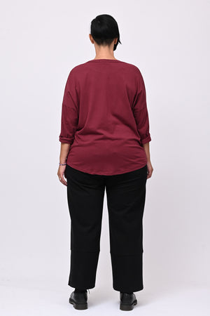 T-shirt cuore bulloni - Vino