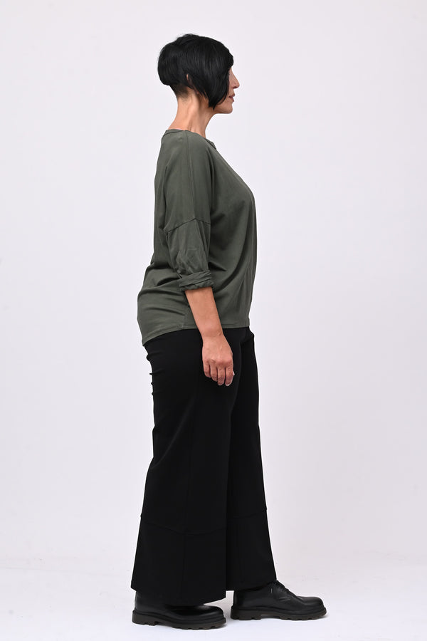 T-shirt cuore bulloni - Verde militare