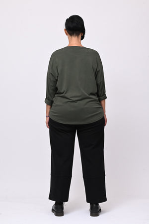 T-shirt cuore bulloni - Verde militare