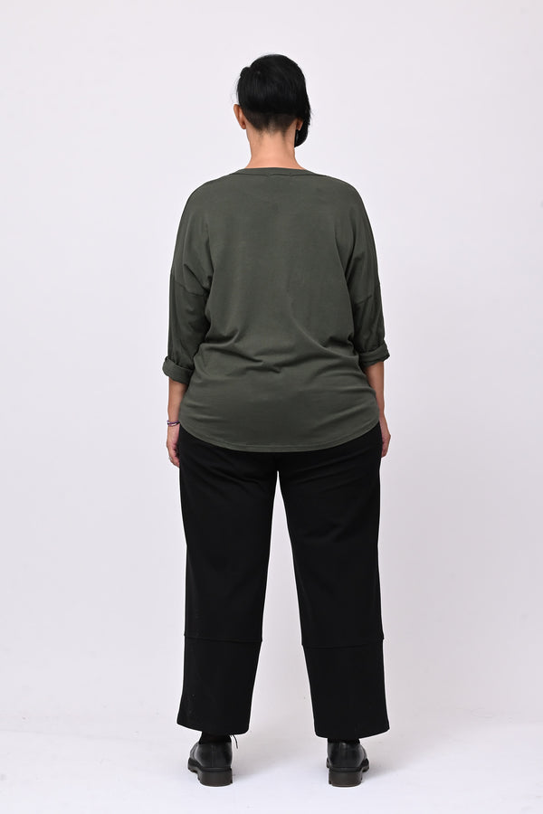 T-shirt cuore bulloni - Verde militare