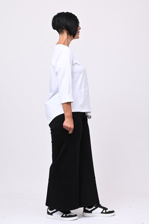 T-shirt cuciture punta - Bianco