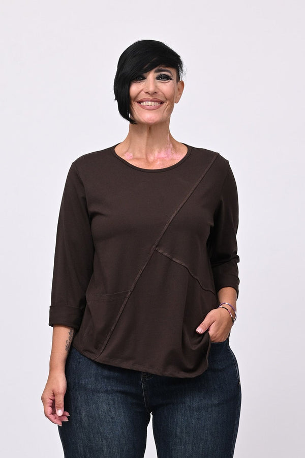 T-shirt cuciture punta - Moro