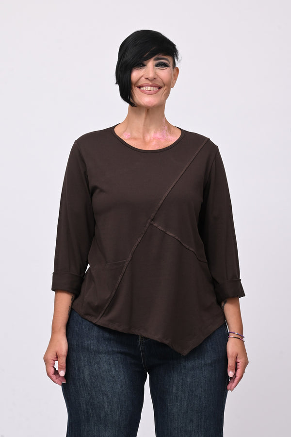 T-shirt cuciture punta - Moro