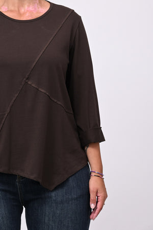 T-shirt cuciture punta - Moro