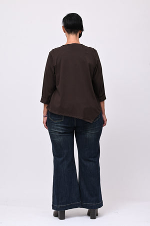 T-shirt cuciture punta - Moro