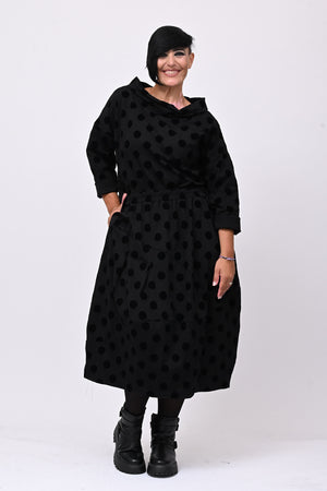 Blusa pois devorè - Nero