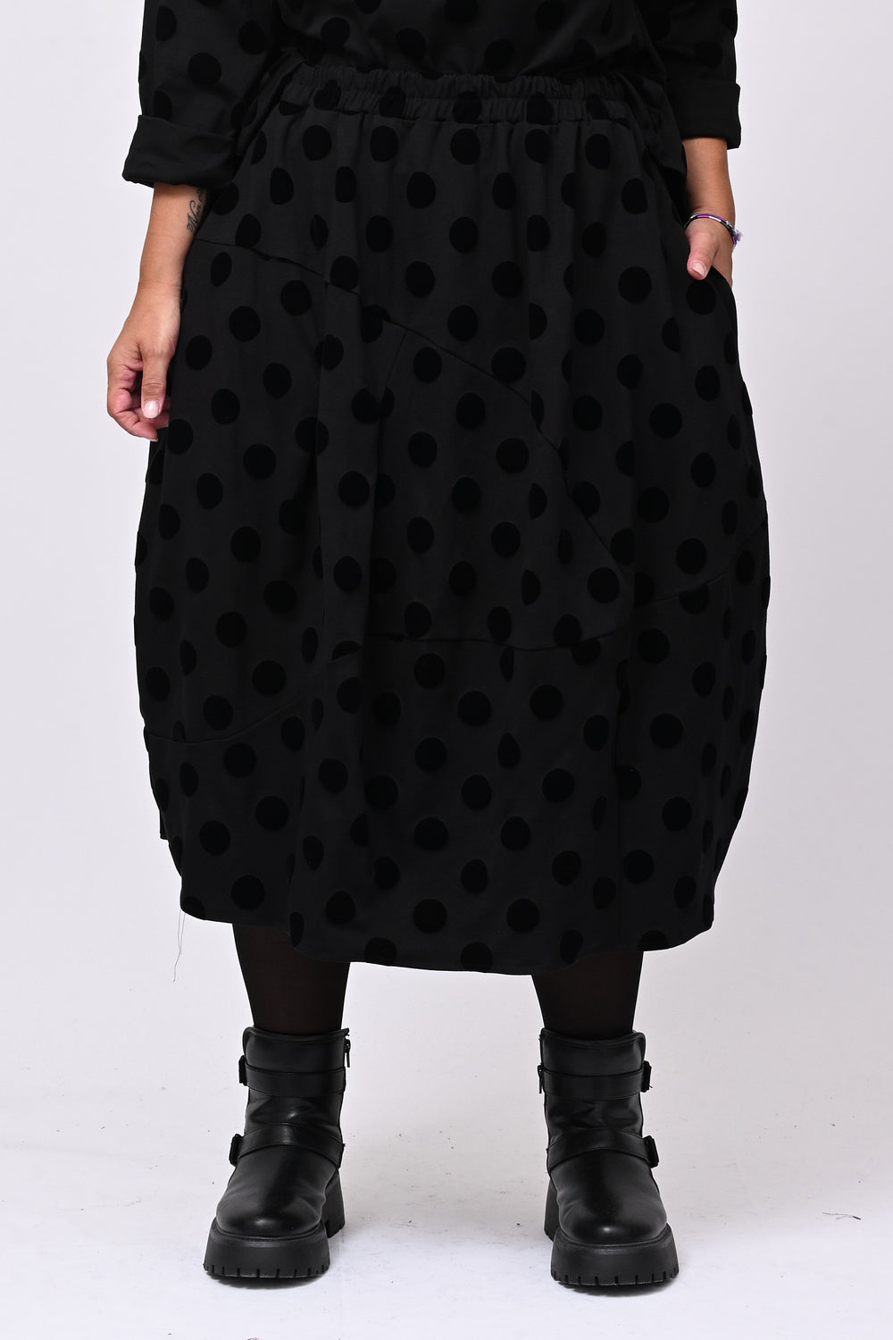 Gonna palloncino pois - Nero