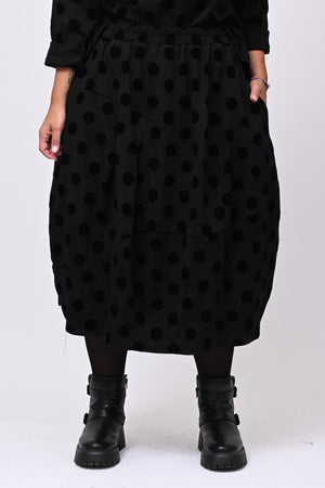 Gonna palloncino pois - Nero