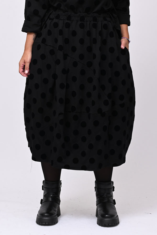 Gonna palloncino pois - Nero