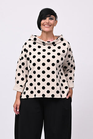 Blusa pois devorè - Gesso
