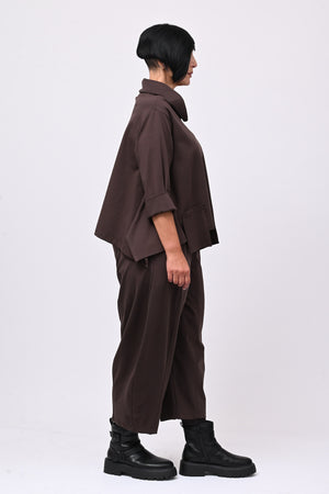 Pantalone punto Milano cuciture - Moro