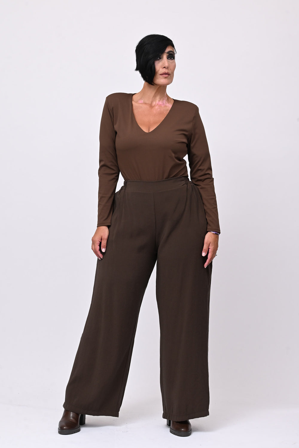 Pantalone viscosa taglio uomo - Moro