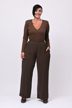 Pantalone viscosa taglio uomo - Moro