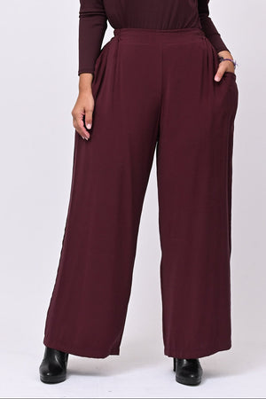 Pantalone viscosa taglio uomo - Melanzana