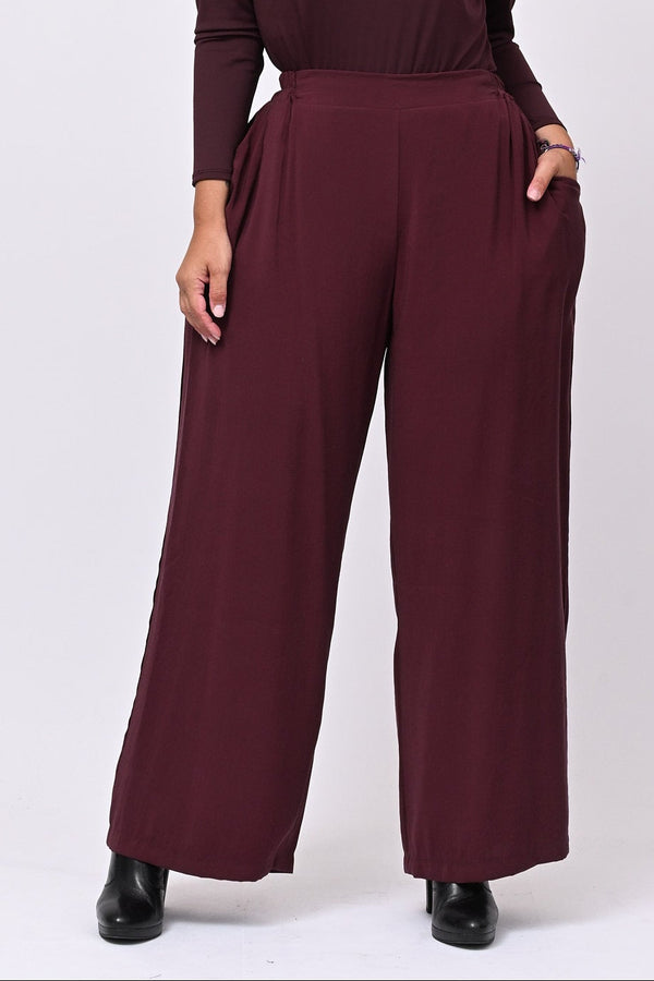 Pantalone viscosa taglio uomo - Melanzana