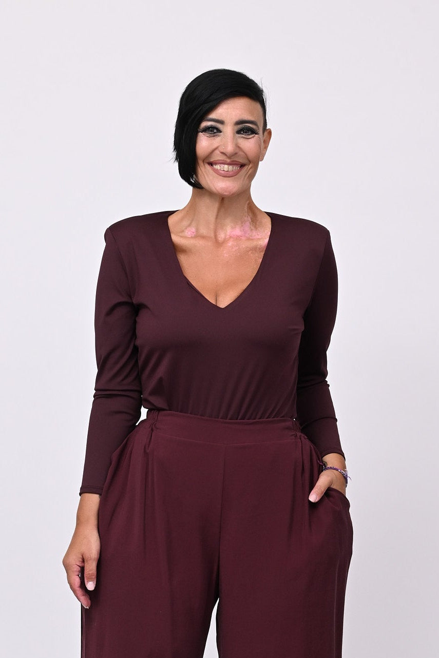 Body lycra contenitivo - Melanzana