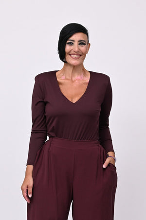 Body lycra contenitivo - Melanzana