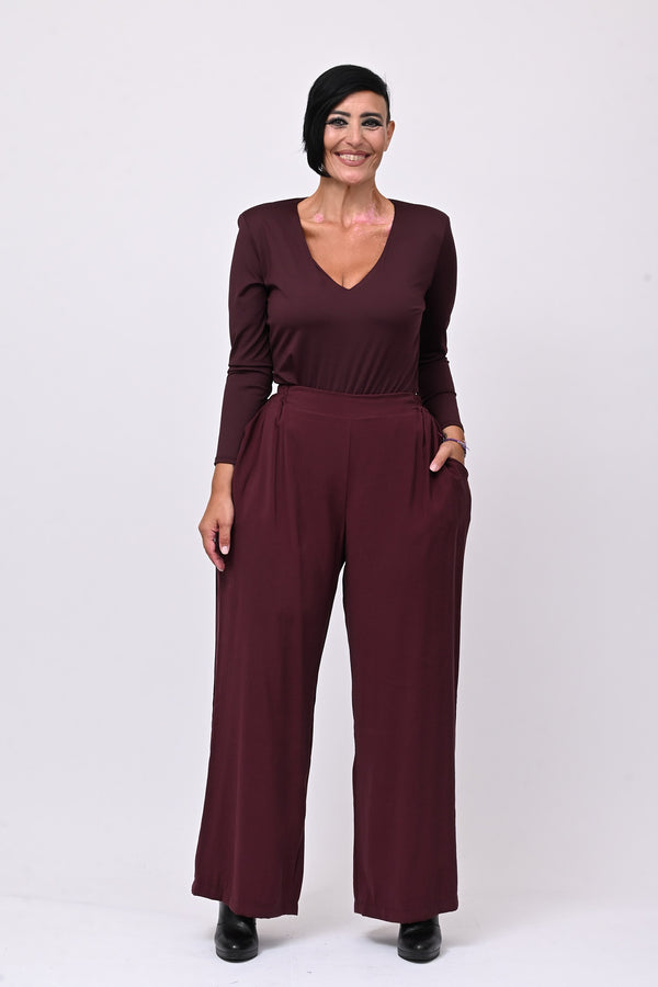 Pantalone viscosa taglio uomo - Melanzana