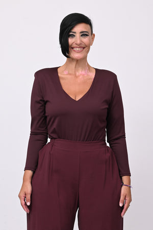 Body lycra contenitivo - Melanzana