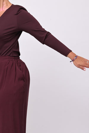 Body lycra contenitivo - Melanzana