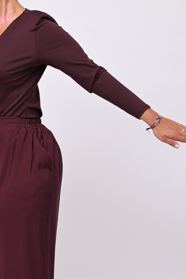 Body lycra contenitivo - Melanzana
