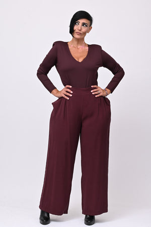 Pantalone viscosa taglio uomo - Melanzana