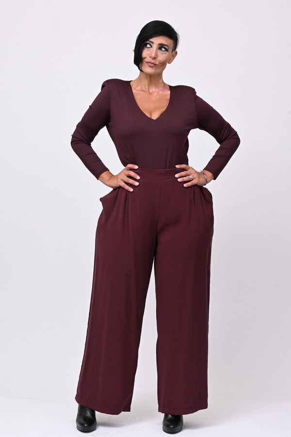 Pantalone viscosa taglio uomo - Melanzana