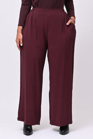 Pantalone viscosa taglio uomo - Melanzana