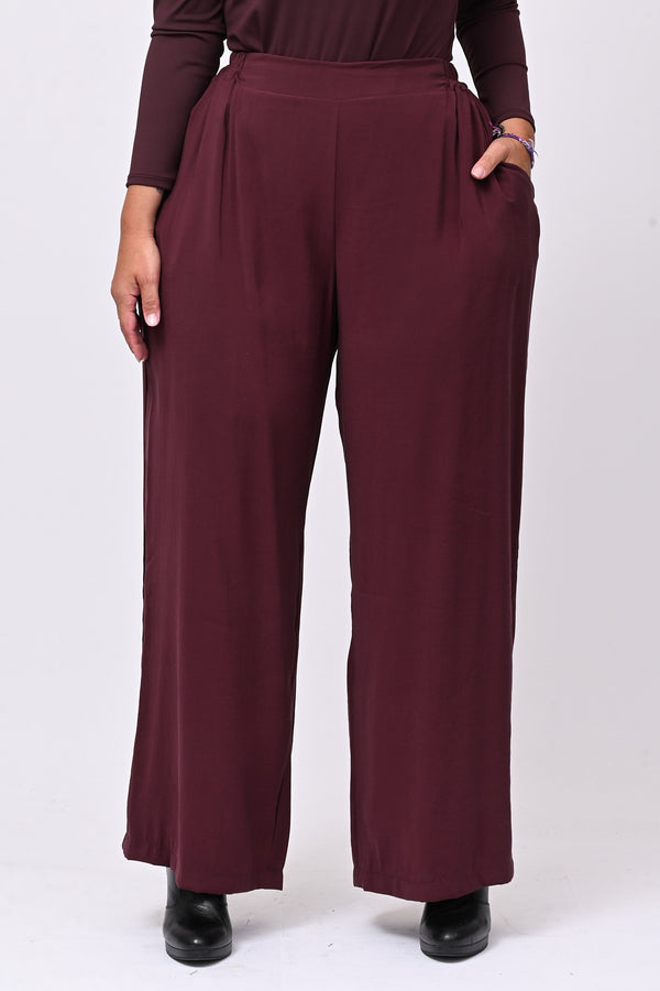 Pantalone viscosa taglio uomo - Melanzana