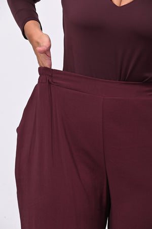 Pantalone viscosa taglio uomo - Melanzana