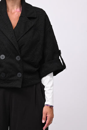 Giacca crop 3D - Nero