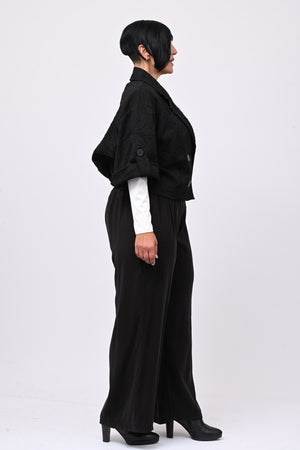 Giacca crop 3D - Nero