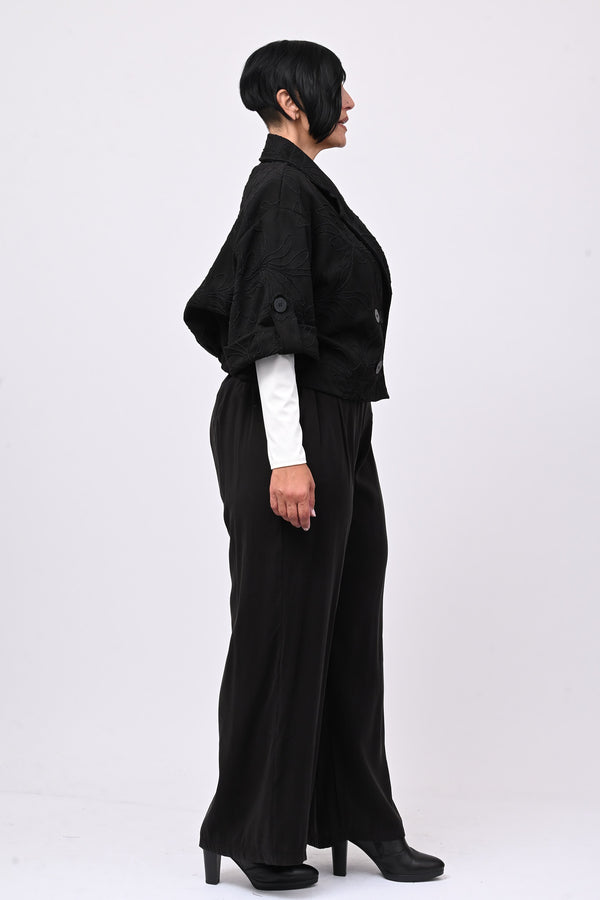 Giacca crop 3D - Nero