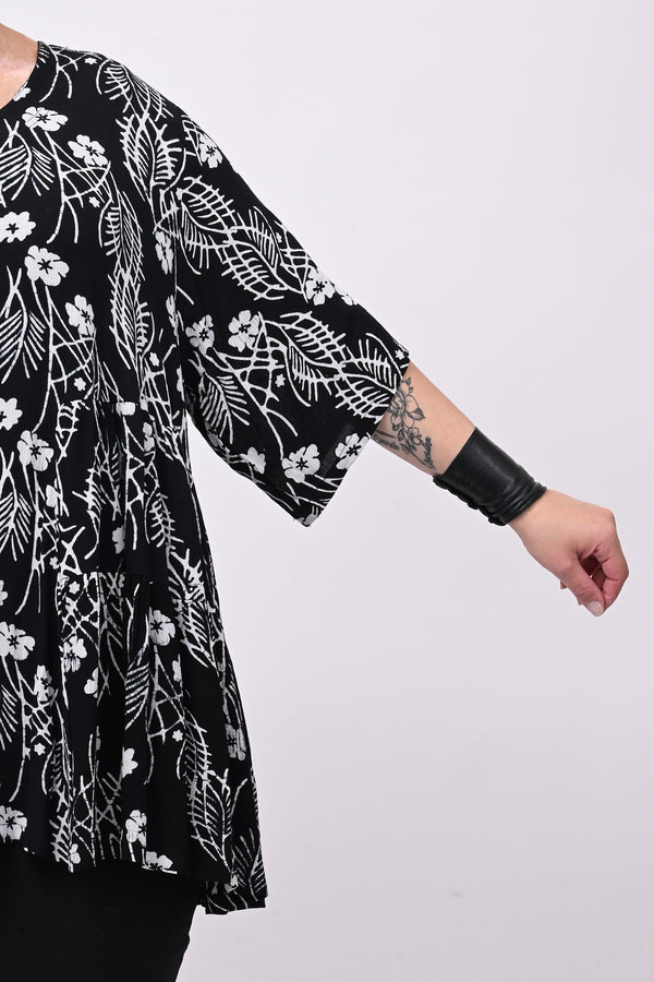 Blusa over pinces - Nero