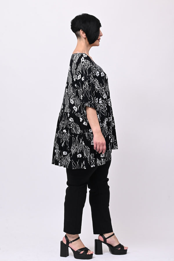 Blusa over pinces - Nero