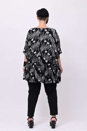 Blusa over pinces - Nero
