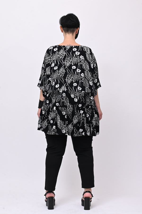Blusa over pinces - Nero