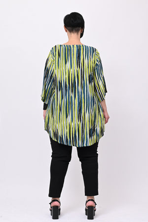 Blusa tasche scollo V - Verde acido