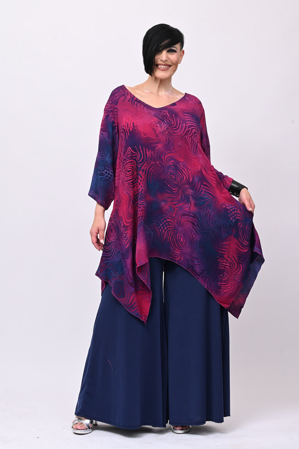 Blusa tasche punta - Fuxia