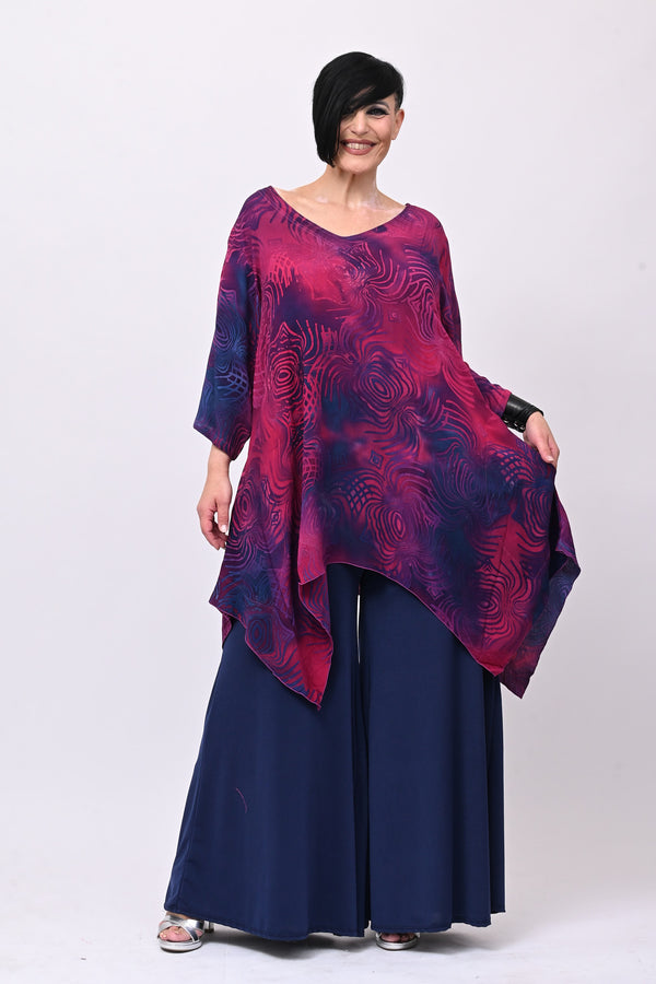 Blusa tasche punta - Fuxia
