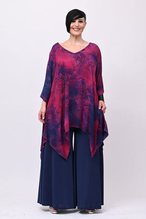 Blusa tasche punta - Fuxia