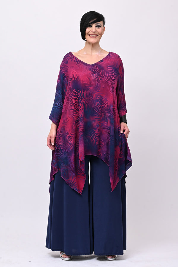 Blusa tasche punta - Fuxia