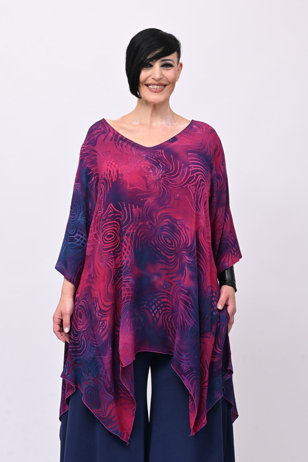 Blusa tasche punta - Fuxia