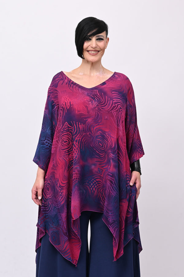 Blusa tasche punta - Fuxia
