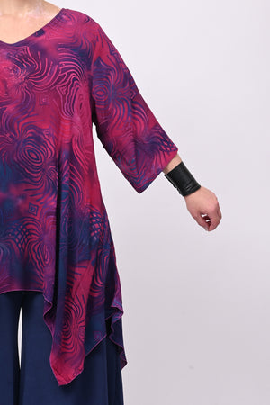 Blusa tasche punta - Fuxia