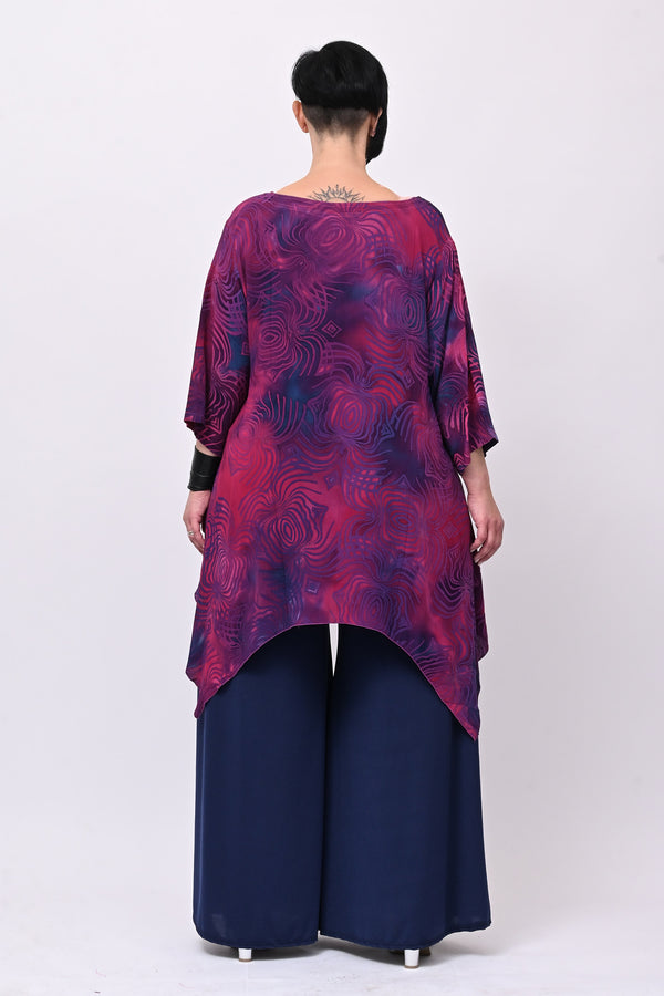 Blusa tasche punta - Fuxia