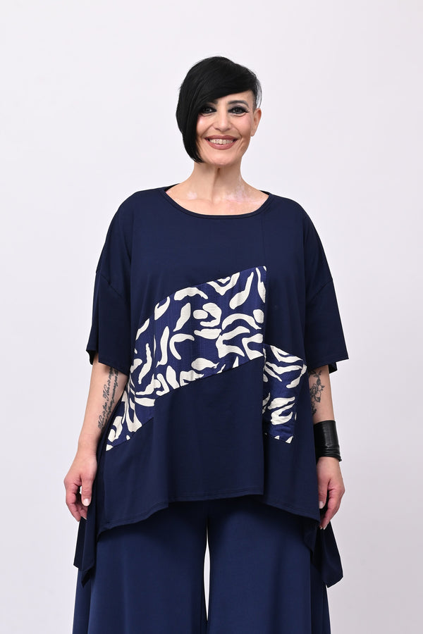 Maglia stampa Japan - Blu