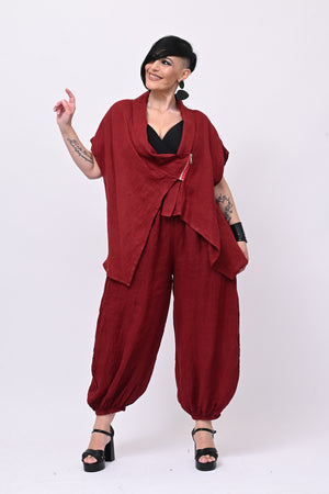 Completo lino giacca zip - Lava