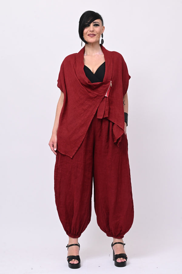 Completo lino giacca zip - Lava